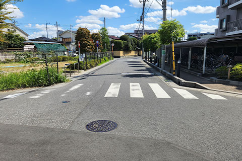 越谷方面から道案内